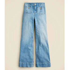 J. CREW | Light Wash Sailor Slim High Rise Wide Leg Trouser Jeans | Size 34 / 18